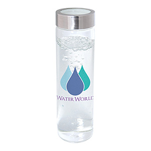 WB1503
	-600 ML. (20 FL. OZ.) SINGLE WALL BOROSILICATE GLASS BOTTLE
	-Clear Glass (bottle) Silver (lid)